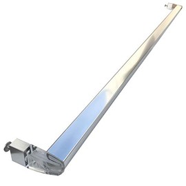 Gordon Glass® 30" Long Chrome Framed Sliding Shower Door Towel Bar with Clear Acrylic Brackets