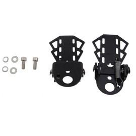 ZHYOHEN 1 Pair of 2 Foldable Metal Non Slip Bicycle Pedals with Folding Black Wrench Screw Caps Big Eye Small Eye Universal Design Hexagon Socket Screws Cycling Accessories Bicycle Accessories