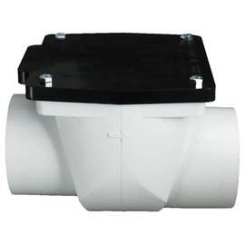 Plastic Oddities PBF382 Backwater Valve - 4 in PVC Backflow Preventer, over Pipe Fit