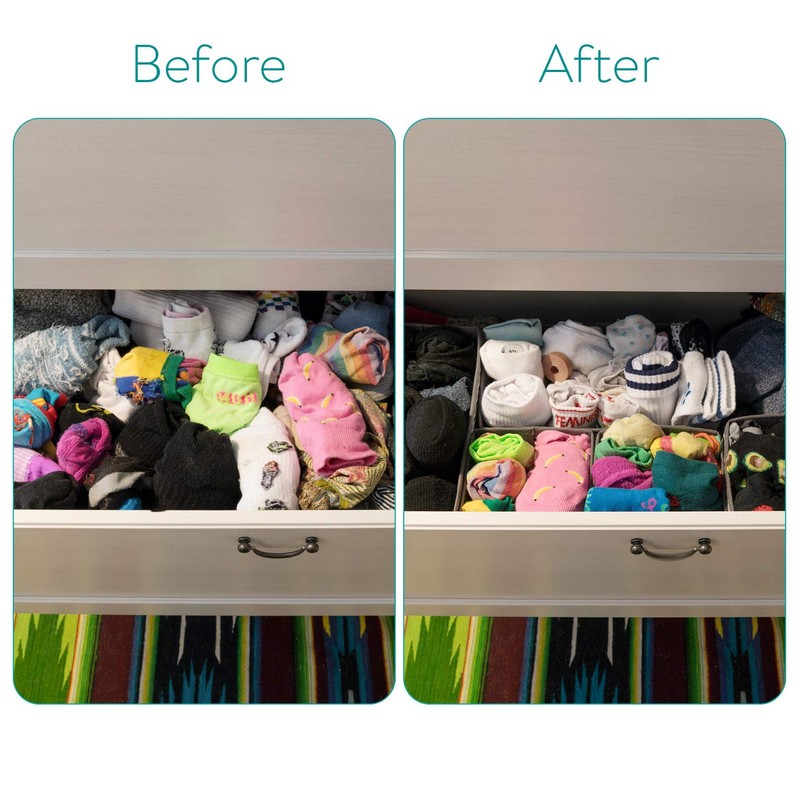 Navaris Storage Boxes Organiser Fabric Boxes – 6 Pieces in