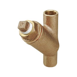 Midline Valve 322D234 Y-Strainer with Stainless Steel Mesh Screen, Pipeline Filter Valve 1/2 in. Sweat, Cast Brass