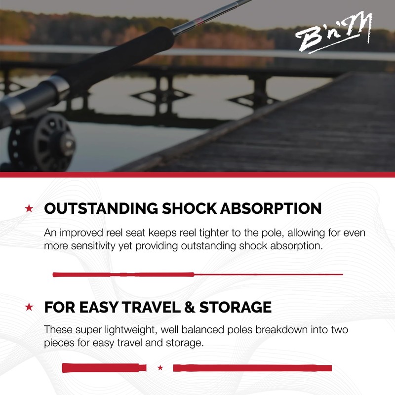 B&M DIA102 10 ft. Diamond Jig Fishing Pole - 2