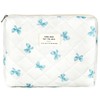 ZLFSRQ Cotton Quilted Makeup Bag for Women Girls Cute Coquette