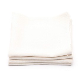 LinenMe Set mit 4 Cremefarbenen Leinen-Servietten Lara 0098304