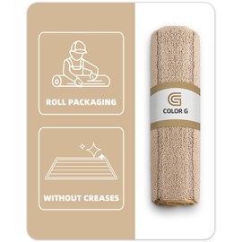 COLOR&GEOMETRY Beige Bath Mat, Non-Slip, Washable, 44 x 76 cm, Absorbent Bath Mats for Bathroom Floor, Laundry Room, Small Bathroom Rug for Outdoor Shower/Bathtub, in Front of the Sink