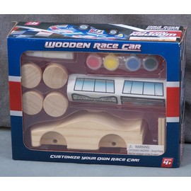 Harbor Freight Tools Wooden Race Car Kit S6537 Complete Paint Glue Parts Stickers Customize Ages 4+