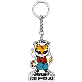 Cool Gifts For Bosses Funny Boss Gifts For Men Supervisor Gifts For Men Funny Coworker Gifts For Men Women Funny Gifts For Friends Cool Boss Keychain Acrylic Shaped Keychains Backpack Accessories