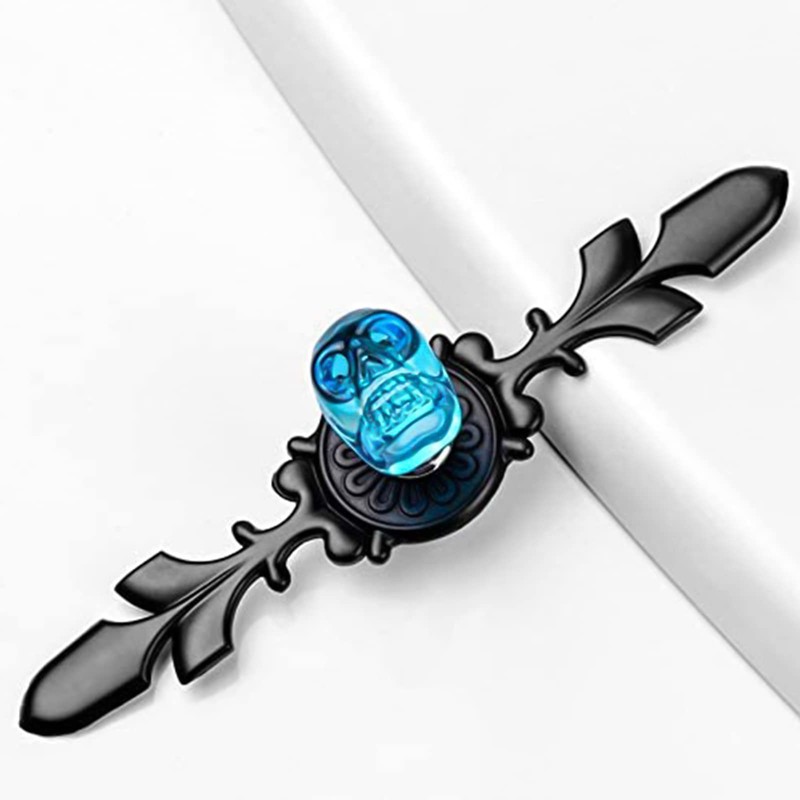 Xinally 5 Pieces Skeleton Skull Head Chest Door Drawer Handles