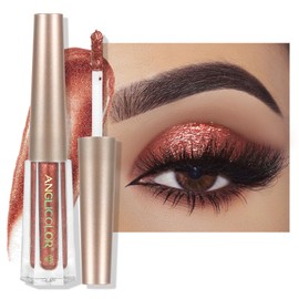 Anglicolor Eyeshadow,Liquid Glitter Eyeshadow,Highly Pigmented Glitter Gel Diamond Eyeshadow, Liquid Eyeshadow & Eyeliner Blendable Shimmer Eyes Makeup,Vegan (#3 Garnet)