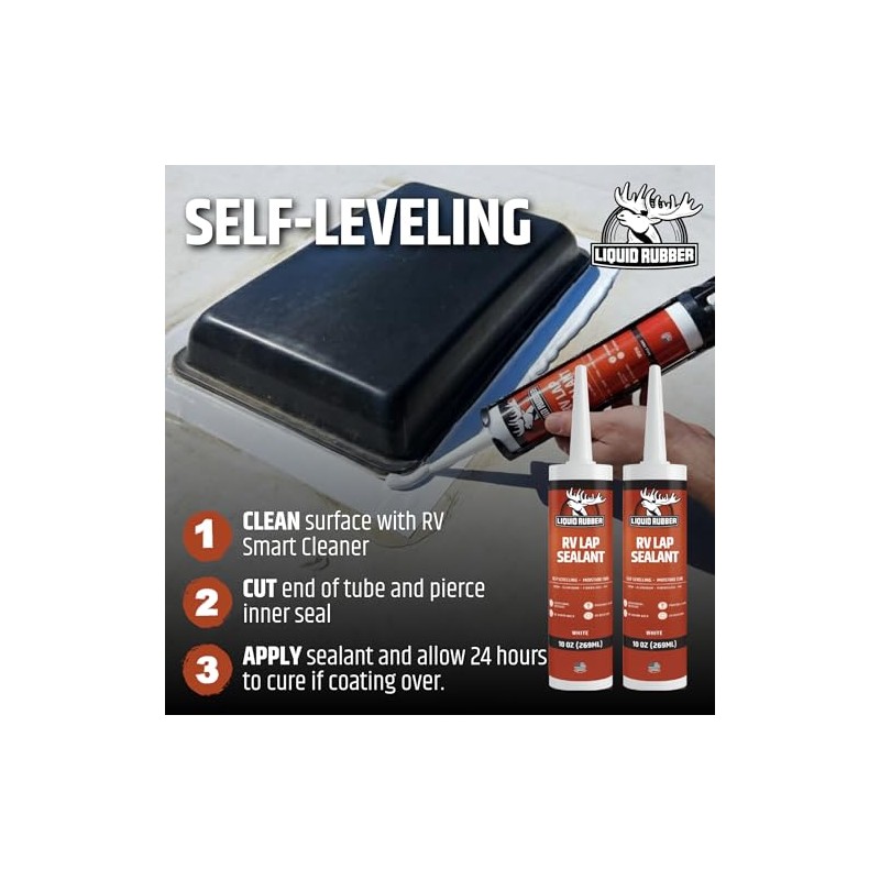 Liquid Rubber Self-Leveling RV Lap Sealant - Waterproof Protection