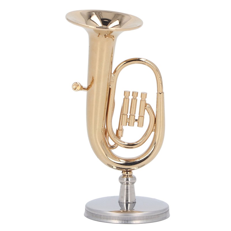 Miniature Tuba Model Brass Gold Plated Euphonium Mini Miniature Tuba