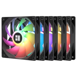 Thermalright TL-C12C-S X5 CPU Fan,Black Cooling Fan, PC Fan with 1550RPM Speed, 120mm Computer Case Cooler Fan,PWM Control Fan for Case and Liquid Cooler & CPU Cooling(Pack of 5)