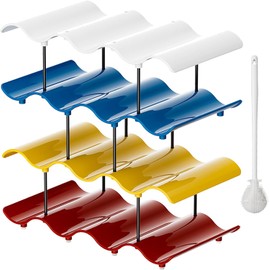 Organizador de Botellas Apilable para 14 Botellas, Soporte para Botellas, Porta Botellas de Almacenamiento para Cocina, Hogar, Tienda
