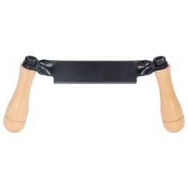 Straight Draw Knife Tungsten Steel Wooden Handle Straight Type Safe Durable Draw Shave Tool for Log Wood Fence Post 8in