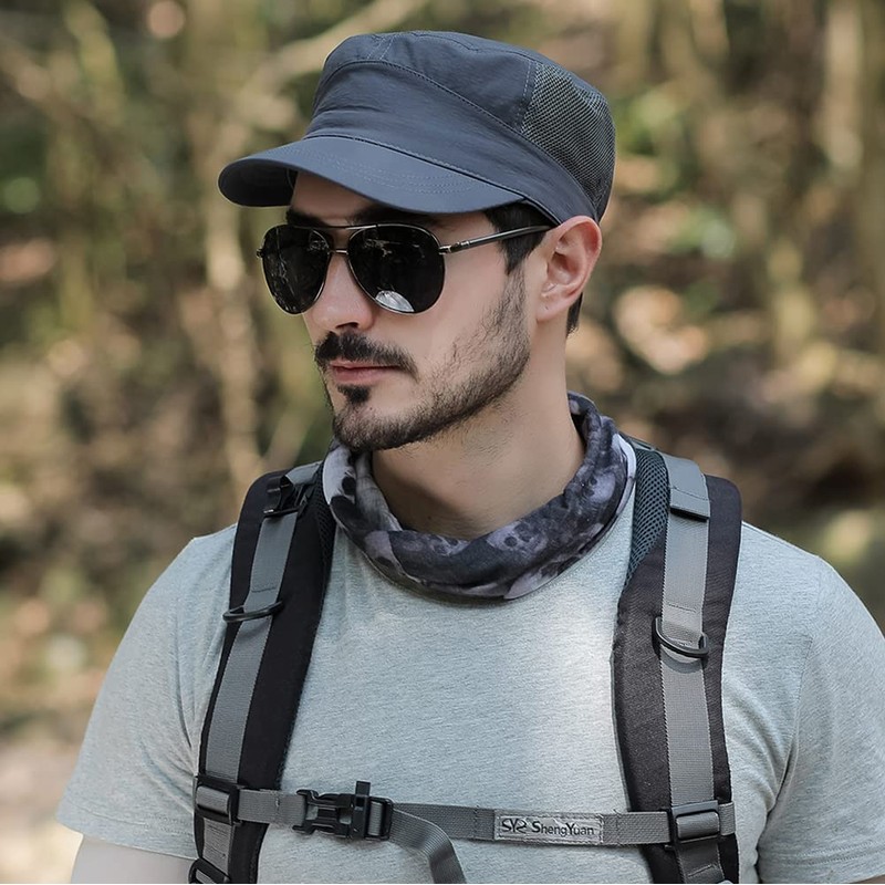 Pyrafox Men's Waterproof Army Cap M-XXL Large Head Military Hat,