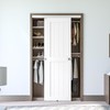 SMARTSTANDARD 48"/4FT Bypass Sliding Door Hardware Kit for Cabinet Closet,