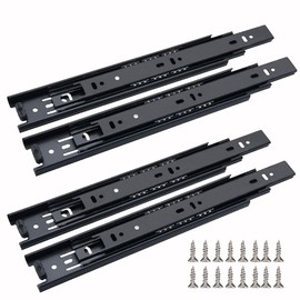 TBNOD 2 Pair 3-Sections Full Extension Silent Drawer Slides 14 Inch, Side Mount Ball Bearing Sliding Drawer Slide for 10 12 14 Inch (14 Inch, 2 Pairs)