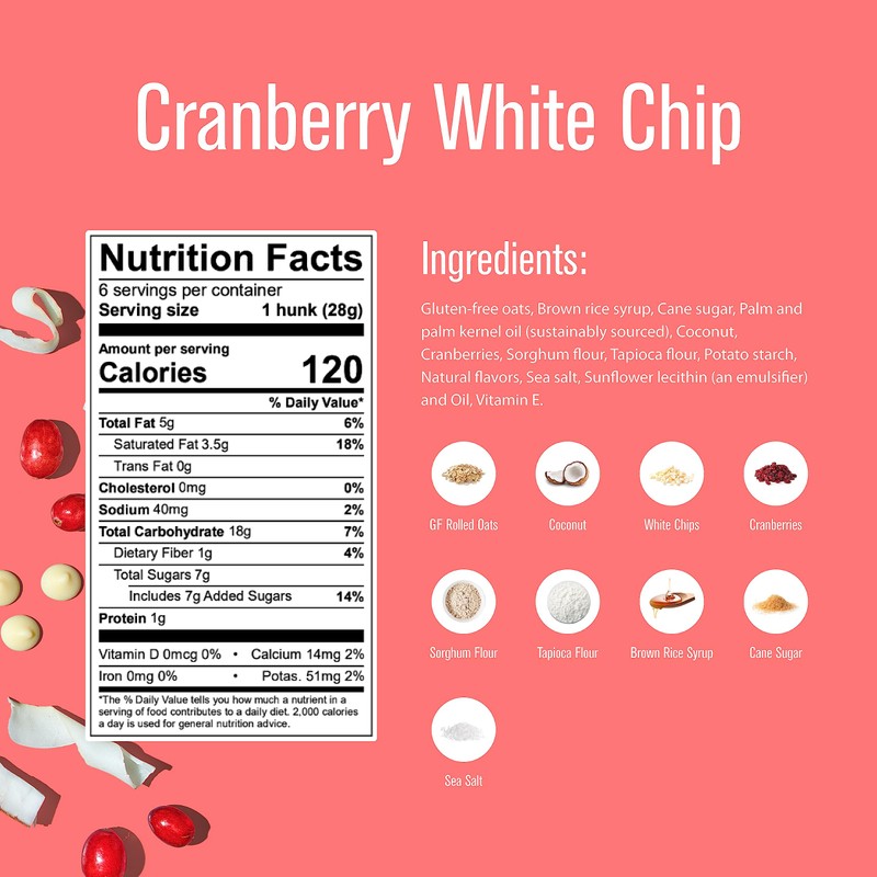 Heavenly Hunks Cranberry White Chip - 6oz Bag (6 Pack)