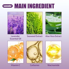 Shefave Body Exfoliating Gel Lavender Body Scrub Set with Exfoliating Glove, Exfoliating Exfoliating Gel Skin Scrub, Rejuvenating and Skin Refining, Reduce Skin Spots, Deep Cleansing and Smoothing