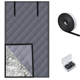 3 Layer 39x63in Thermal Insulated Window Cover for Winter,Roll-Up Insulated Window Blanket with Hook & Loop,Windows Insulation Kit for Bedroom Attic RV to Keep Winter Warm