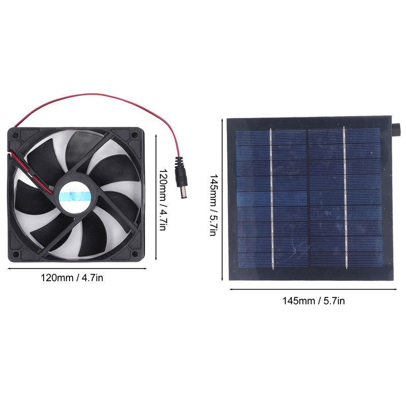 Solar Panel Fan Kit 20W IP65 Waterproof for Outside Small
