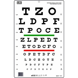 KASHSURG Snellen Translucent Distance Vision Testing Chart 20 Feet Size 14 x 9_166_Pack of 3.