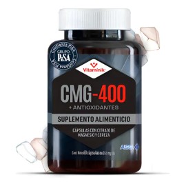 Citrato De Magnesio Vitamínik Cmg-400 60 Cápsulas Sin Sabor