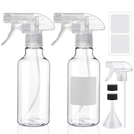 Hethyo Spray Bottles 16.9oz 2 Pack Plastic Empty Spray Bottle for Hair Mist/Stream Spraying Heavy Duty Square Water Spray Bottles for Cleaning Solutions, Plants, Cooking， BBQ，Essential Oils