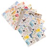 jojofuny 8pcs Cotton Quilting Fabric Dinosaur Pattern Quilting Squares Fabric