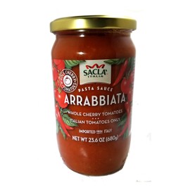 All Natural Whole Cherry Tomato Arrabbiata Pasta Sauce NON GMO. Imported From Italy- 2 Jars