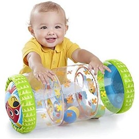 Rodillo para Gatear para bebé, Inflable de PVC con Bolas y Cascabeles, Fortalece Brazos, Piernas, Hombros, Cuello y Espalda
