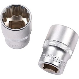 BRILLIANT TOOLS BT022427 1/2-Inch 12-Point Socket, 27 mm [Powered by KS Tools]