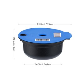 Reusable Tassimo Coffee Pods-220ML+Replacement Lid-200ML, BENFUCHEN Blue Refillable Coffee Capsules for Bosch Tassimo Coffee Machines with A Stainless Steel Espresso Tamper Coffee Filling Tool 51mm