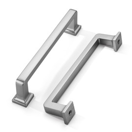 khtumeware 20 Pack Brushed Nickel Cabinet Pulls, 5 Inch(128mm) Hole Centers Solid Satin Nickel Cabinet Handles Kitchen Hardware Straight Bar for Cabinets and Drawer Pulls