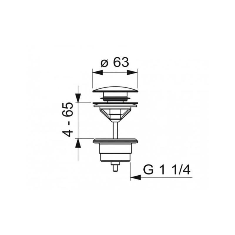 Hansa Automatic Drain Fitting Clic Clac Chrome (59913988)