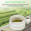 Luxshiny Matcha Bowl and Whisk Holder Set: Ceramic Matcha Tea