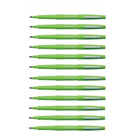Paper Mate Pack of 12 Felt-Tip Pens Flair Original Nylon Medium Point Apple Greenaa