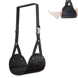 EYVRPAU Aircraft Footrest Portable Leg Rest Travel Accessories Foot Hammock for Airplanes Long Flights Relaxation Comfort (Foam)