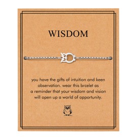 OBSUN Inspirational Bracelets for Women Graduation Gifts for Her Owl Bracelet Gifts for Women (owl)