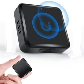 64GB Square Magnetic Voice Recorder with 200-Hour Battery & One-Button Recording - Portable Digital Audio Recorder for Lectures, Meetings & Interviews Card Metal