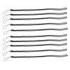 10pcs Neck Lanyard Black Polyester Badge Holder for Students Staff