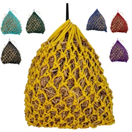 Majestic Ally 2”x2” Holes Highly Durable Very Sturdy 36" Hay Net with for Horses, Goat etc. (Yellow)