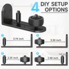2PCS Sliding Barn Door Floor Guide, Adjustable Rubber Rollers, Flush