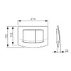 Tece Teceambia Switch Actuator Plate with Dual Flush Matt Chrome,