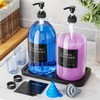 Moforoco 2 Pack Black Liquid Laundry Detergent Dispenser with Bamboo