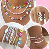 TOAOB 100pcs Vowel Letter Beads 4x7mm White Acrylic Alphabet Beads