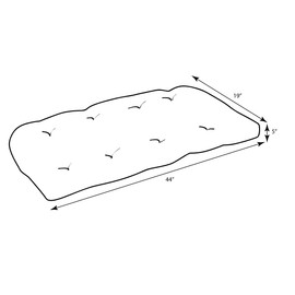 Pillow Perfect Outdoor/Indoor Crosby Confetti Tufted Loveseat Cushion, 44" x 19", Multicolored