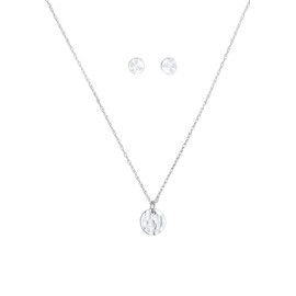 Elli Women's Jewellery Set Hammered Design 925 Sterling Silver