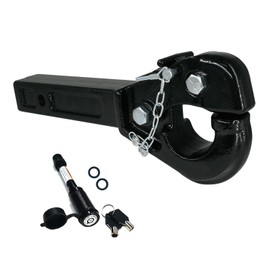 BHock Auto Heavy-Duty Pintle Hitch for 2 Inch Receiver, 33,000 lbs Towing Capacity, Pintle Trailer Hitch with 1 Hitch Pin Lock, Flexible Hook & High-Strength Carbon Steel Design, Fit for Trucks, SUVs