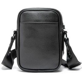 Sosimcoty PU Leather Small Bag Retro Men's Bag Leather Shoulder Bag Lightweight Crossbody Bag Casual Multifunctional Camera Bag Travel Shoulder Small Satchel Bag